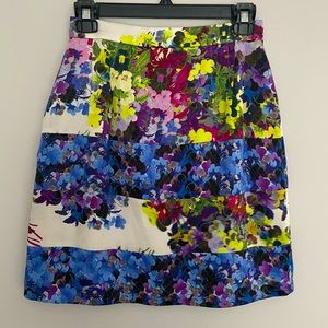 Erdem Silk Skirt with Pockets, Floral Print, size 2 or 4
